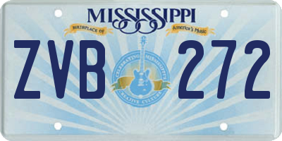 MS license plate ZVB272