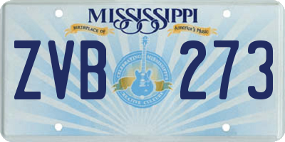 MS license plate ZVB273