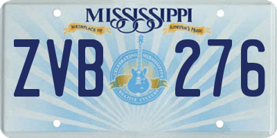MS license plate ZVB276