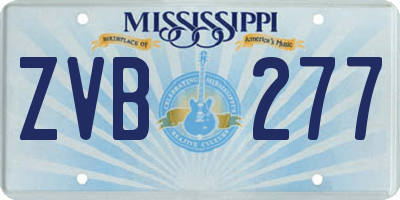 MS license plate ZVB277