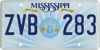 MS license plate ZVB283
