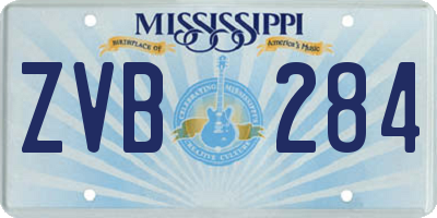 MS license plate ZVB284