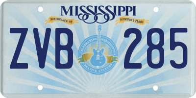 MS license plate ZVB285