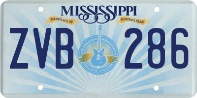 MS license plate ZVB286