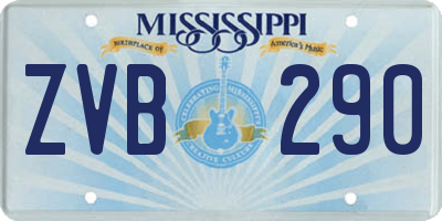 MS license plate ZVB290