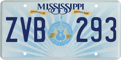 MS license plate ZVB293