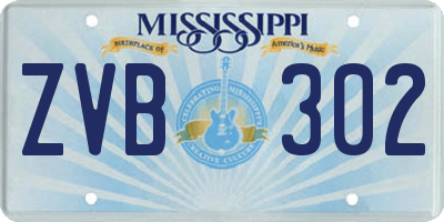 MS license plate ZVB302