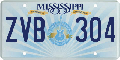MS license plate ZVB304