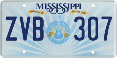 MS license plate ZVB307