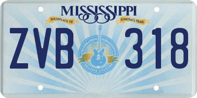 MS license plate ZVB318