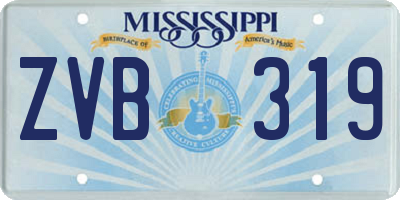 MS license plate ZVB319