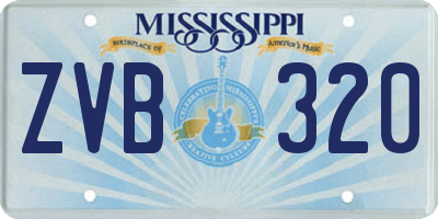 MS license plate ZVB320