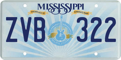 MS license plate ZVB322