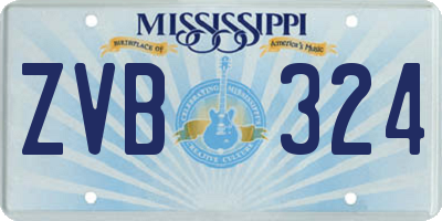 MS license plate ZVB324