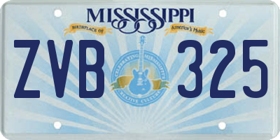 MS license plate ZVB325