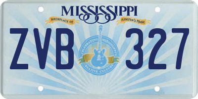 MS license plate ZVB327