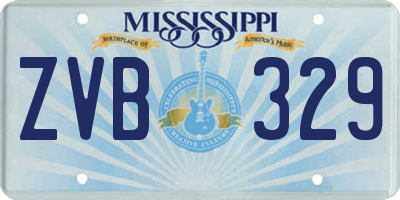 MS license plate ZVB329
