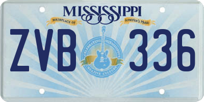 MS license plate ZVB336