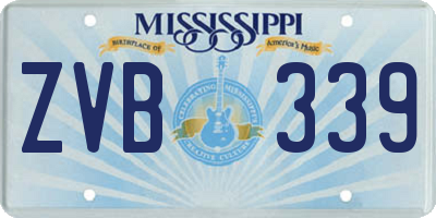 MS license plate ZVB339