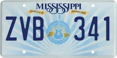MS license plate ZVB341