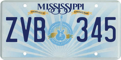 MS license plate ZVB345