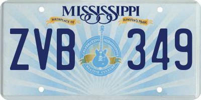 MS license plate ZVB349