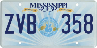 MS license plate ZVB358