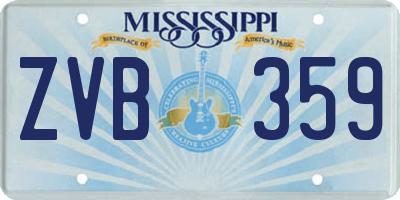 MS license plate ZVB359