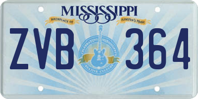 MS license plate ZVB364