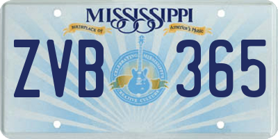MS license plate ZVB365