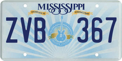 MS license plate ZVB367