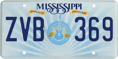 MS license plate ZVB369