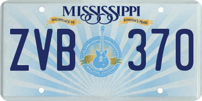 MS license plate ZVB370