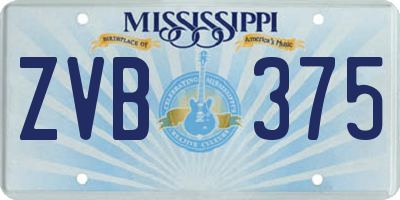 MS license plate ZVB375