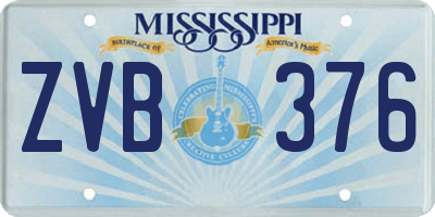 MS license plate ZVB376