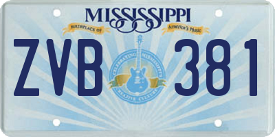 MS license plate ZVB381