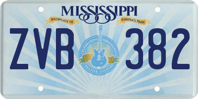 MS license plate ZVB382