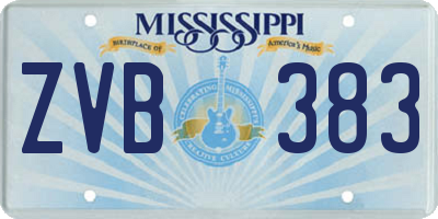 MS license plate ZVB383