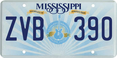 MS license plate ZVB390