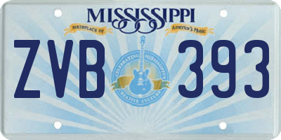 MS license plate ZVB393