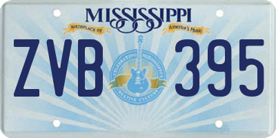 MS license plate ZVB395