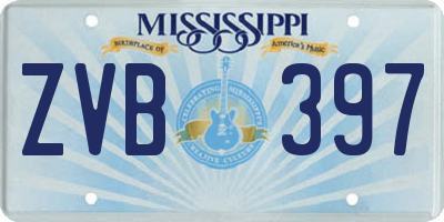 MS license plate ZVB397