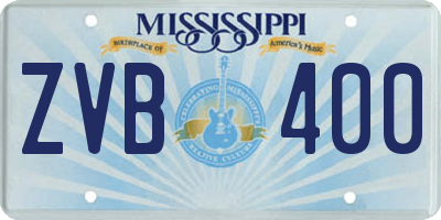 MS license plate ZVB400