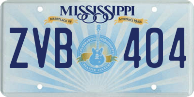 MS license plate ZVB404