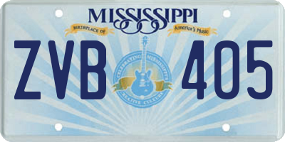 MS license plate ZVB405
