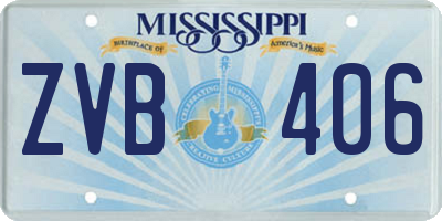 MS license plate ZVB406