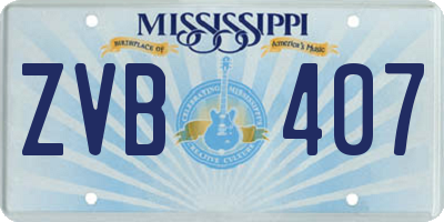 MS license plate ZVB407