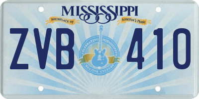 MS license plate ZVB410