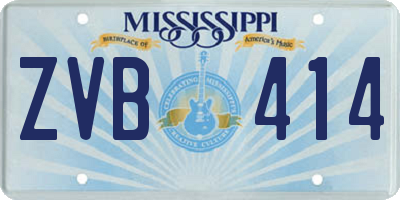 MS license plate ZVB414