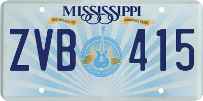 MS license plate ZVB415